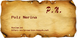 Polz Nerina névjegykártya